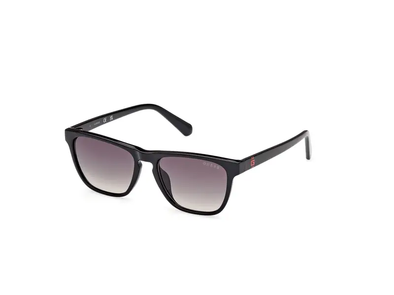 Guess Unisex GU00129 01B Occhiali da sole Iniettato Nero Fumo Squadrata Normale