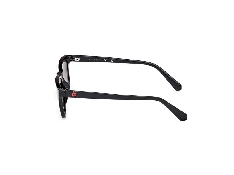 Guess Unisex GU00129 01B Occhiali da sole Iniettato Nero Fumo Squadrata Normale miniatura 2