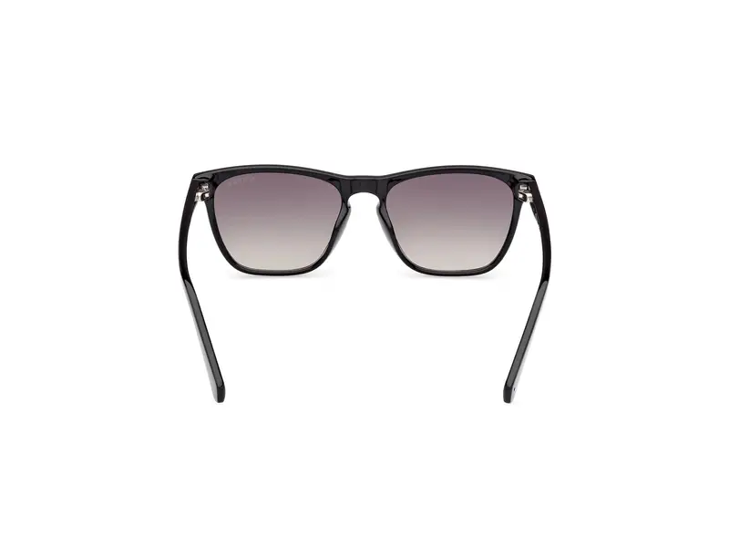 Guess Unisex GU00129 01B Occhiali da sole Iniettato Nero Fumo Squadrata Normale miniatura 3