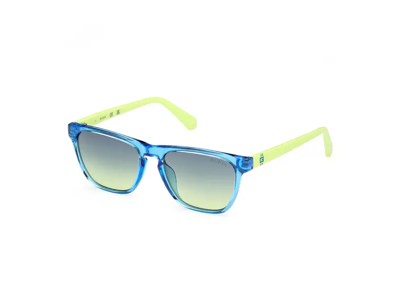 Guess Unisex GU00129 90W Occhiali da sole Iniettato Blu Blu Squadrata Normale