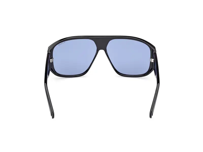 Guess Unisex GU00135 01V Occhiali da sole Iniettato Nero Blu Maschera Normale miniatura 3