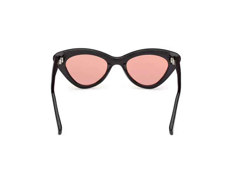 Guess Unisex GU00137 01U Occhiali da sole Iniettato Nero Bordeaux Cat Eye Normale miniatura 3