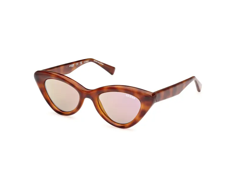 Guess Unisex GU00137 53C Occhiali da sole Iniettato Havana Fumo Cat Eye Normale