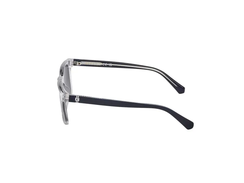 Unisex GU00227 26B Occhiali da sole Iniettato Trasparente Fumo Squadrata Normale miniatura 3