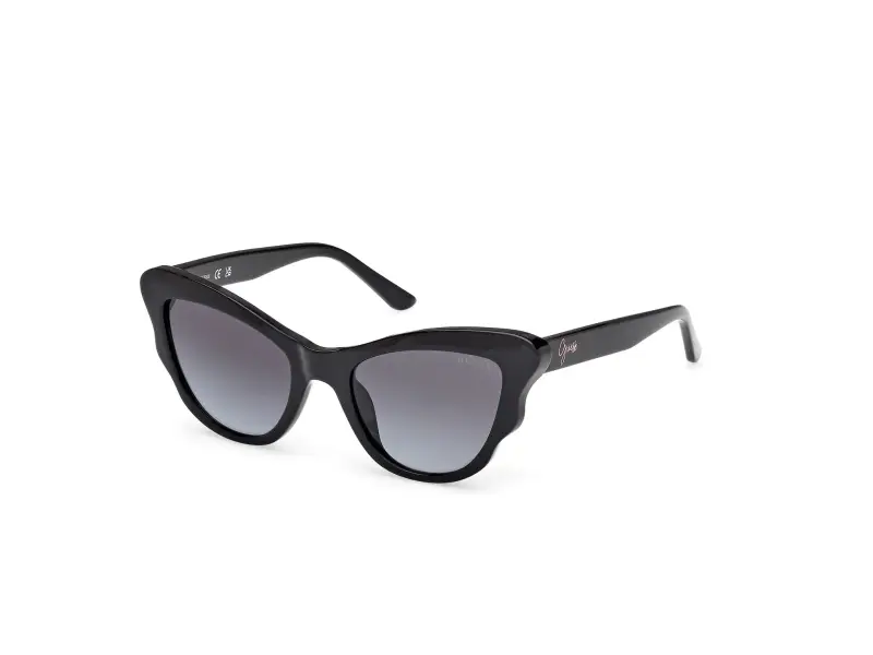 Unisex GU00228 01B Occhiali da sole Iniettato Nero Fumo Cat Eye Normale