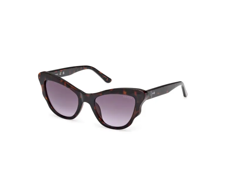 Unisex GU00228 52Z Occhiali da sole Iniettato Havana Viola Cat Eye Normale