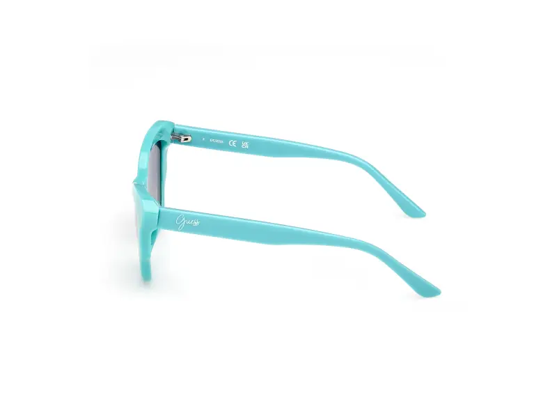 Unisex GU00228 87W Occhiali da sole Iniettato Turchese Blu Cat Eye Normale miniatura 3