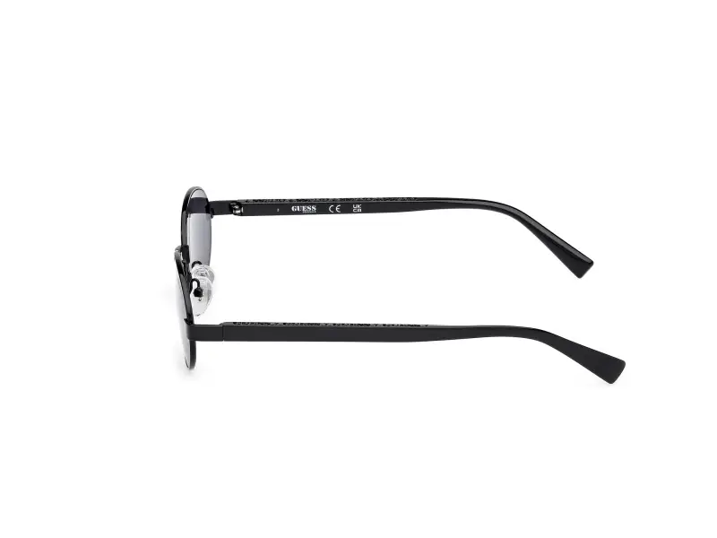 Unisex GU00232 01A Occhiali da sole Metallo Nero Fumo Rotonda Normale miniatura 3
