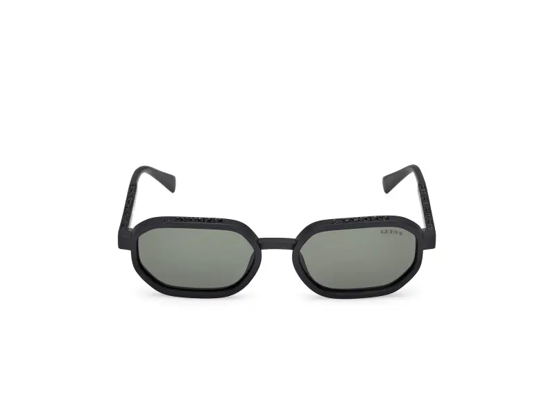 Unisex GU00233 02N Occhiali da sole Iniettato Nero Verde Geometrica Normale miniatura 2