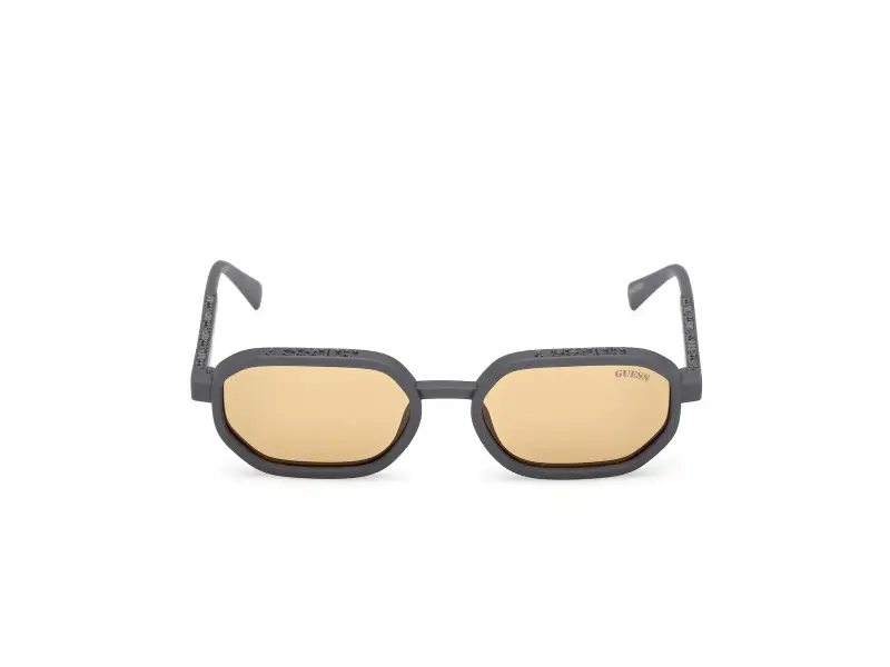 Unisex GU00233 20E Occhiali da sole Iniettato Grigio Marrone Geometrica Normale miniatura 2