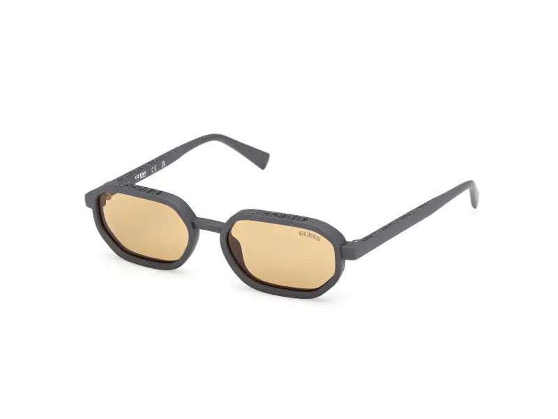 Unisex GU00233 20E Occhiali da sole Iniettato Grigio Marrone Geometrica Normale