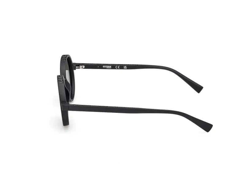 Unisex GU00234 02N Occhiali da sole Iniettato Nero Verde Rotonda Normale miniatura 3