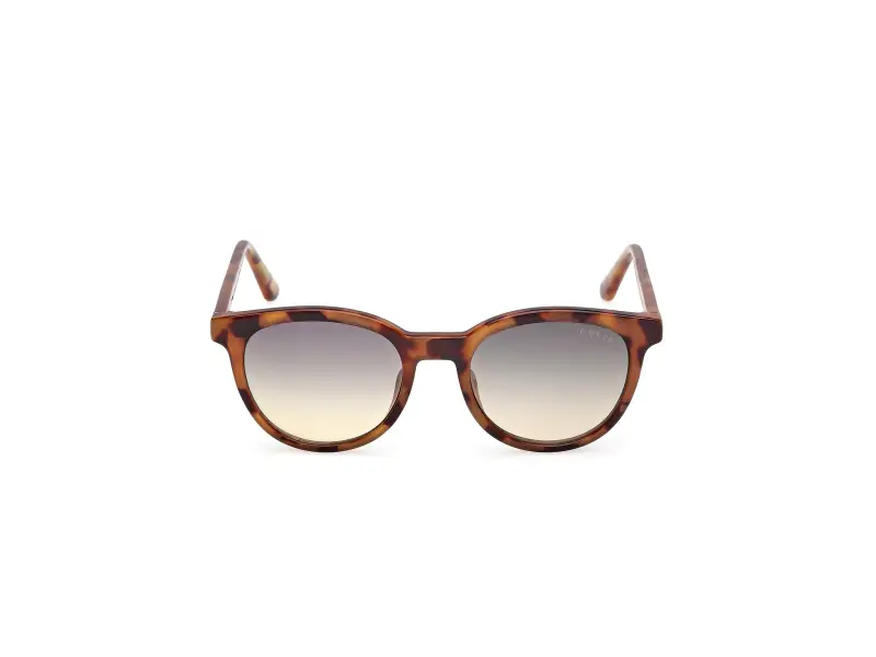 Unisex GU00235 56P Occhiali da sole Iniettato Havana Verde Rotonda Normale miniatura 2