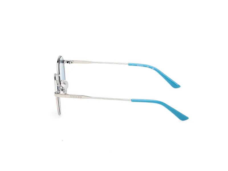 Unisex GU00237 10V Occhiali da sole Metallo Grigio Blu Rotonda Normale miniatura 3