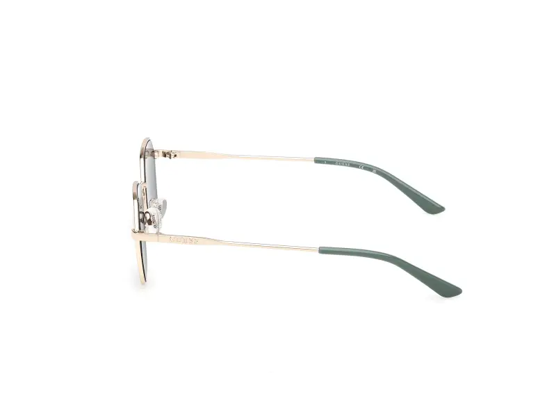 Unisex GU00238 32N Occhiali da sole Metallo Oro Verde Geometrica Normale miniatura 3