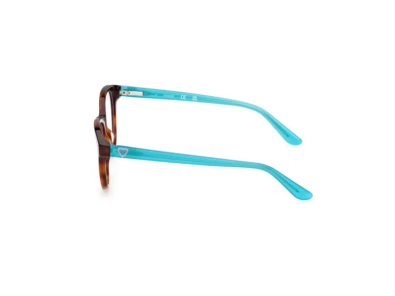 Guess Unisex GU50139 053 Montature da vista Acetato Havana Cat Eye Normale miniatura 2