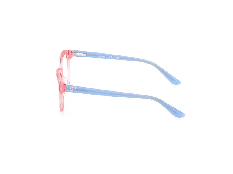 Guess Unisex GU50139 074 Montature da vista Acetato Rosa Cat Eye Normale miniatura 2