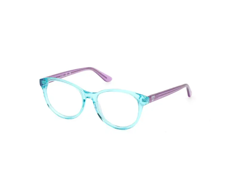 Guess Unisex GU50139 087 Montature da vista Acetato Turchese Cat Eye Normale