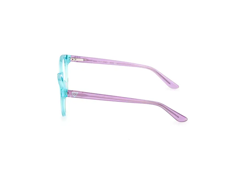 Guess Unisex GU50139 087 Montature da vista Acetato Turchese Cat Eye Normale miniatura 2