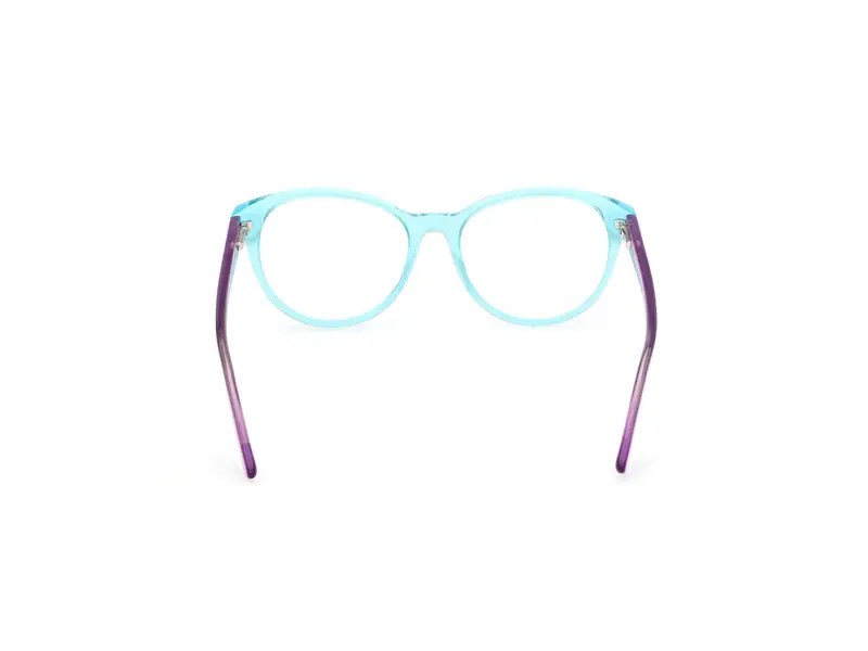 Guess Unisex GU50139 087 Montature da vista Acetato Turchese Cat Eye Normale miniatura 3
