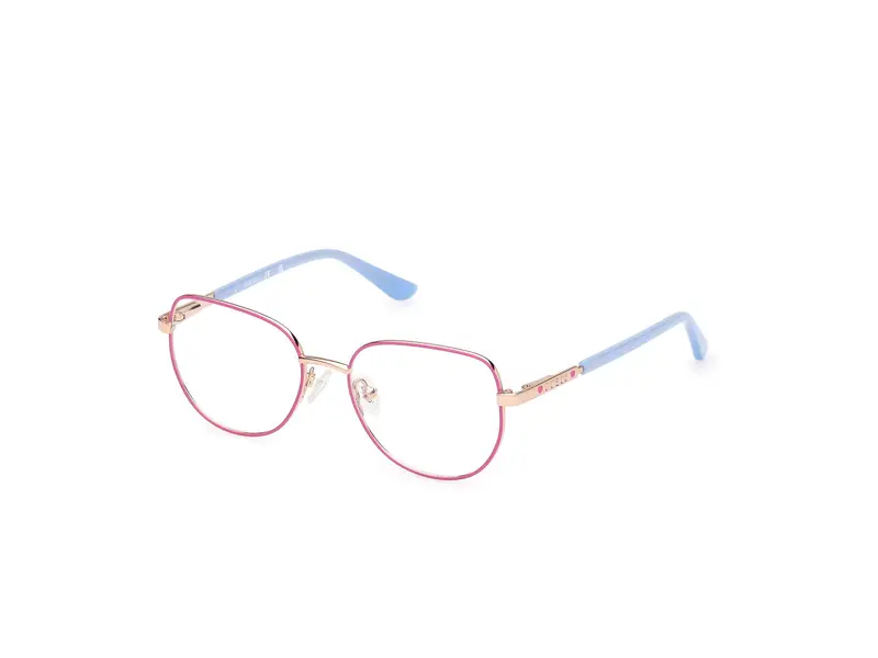 Guess Unisex GU50140 074 Montature da vista Metallo Rosa Rotonda Normale