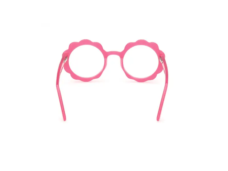 Guess Unisex GU50142 074 Montature da vista Acetato Rosa Rotonda Normale miniatura 3