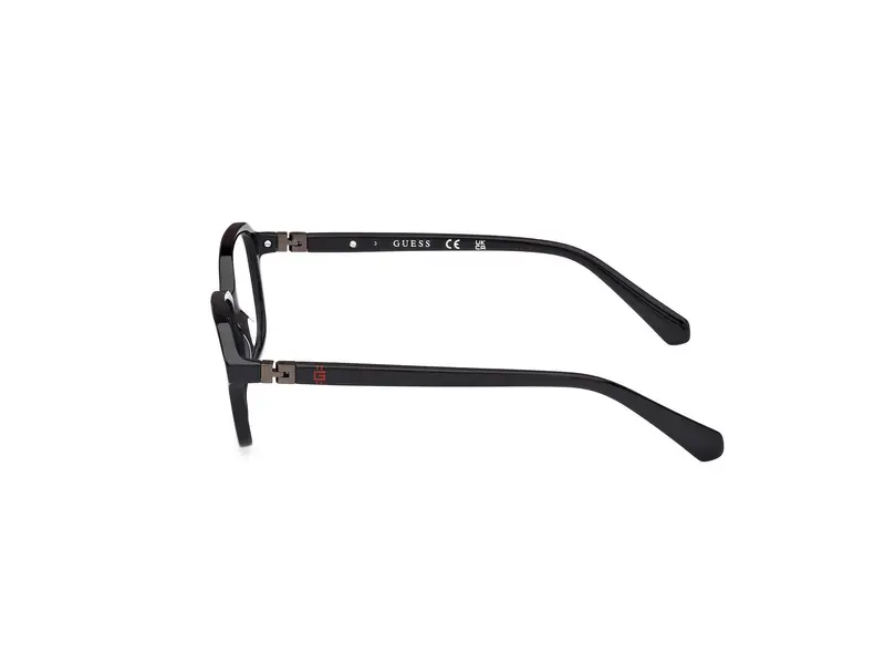 Guess Unisex GU50143 001 Montature da vista Acetato Nero Squadrata Normale miniatura 2