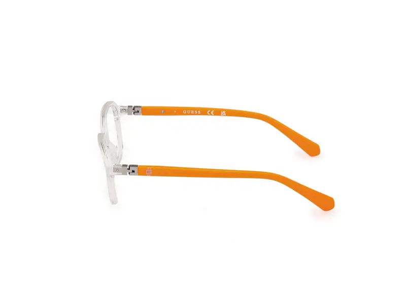 Guess Unisex GU50143 026 Montature da vista Acetato Trasparente Squadrata Normale miniatura 2
