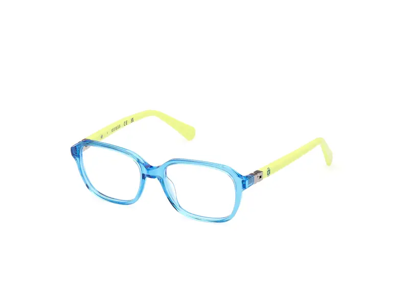 Guess Unisex GU50143 090 Montature da vista Acetato Blu Squadrata Normale