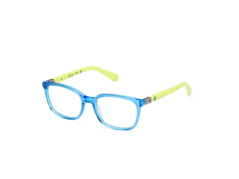 Guess Unisex GU50144 090 Montature da vista Acetato Blu Squadrata Normale