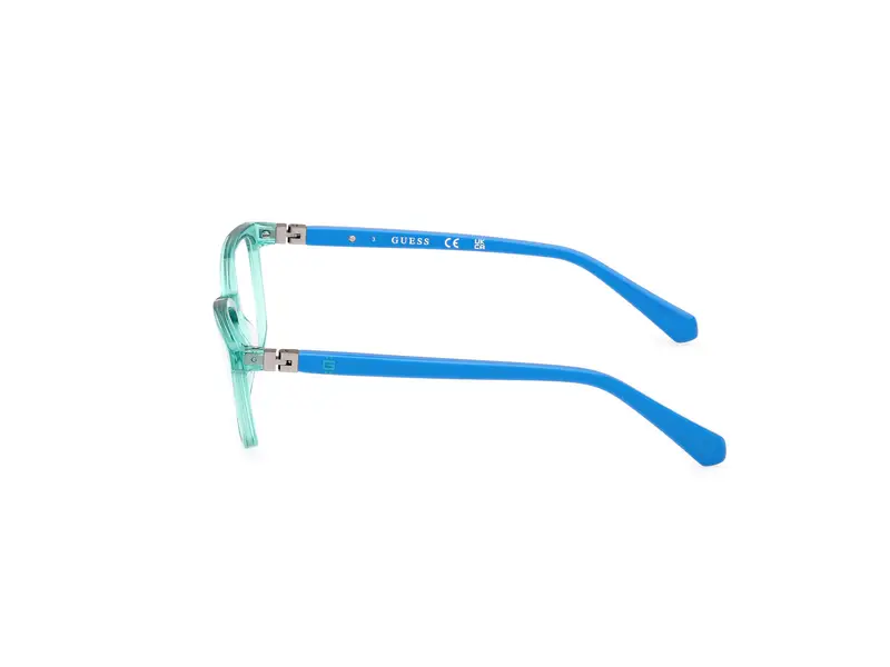 Guess Unisex GU50144 093 Montature da vista Acetato Verde Squadrata Normale miniatura 2