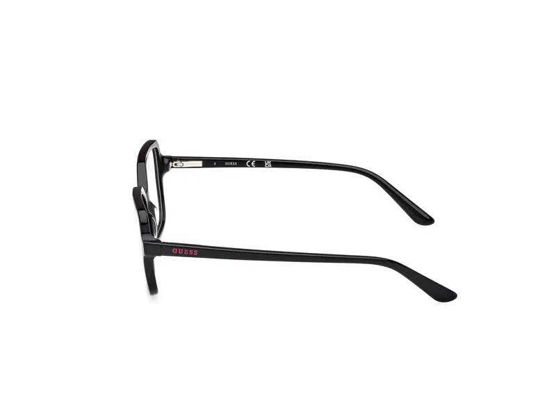 Guess Unisex GU50164 001 Montature da vista Acetato Nero Squadrata Normale miniatura 2