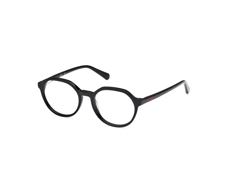 Guess Unisex GU50166 001 Montature da vista Acetato Nero Rotonda Normale