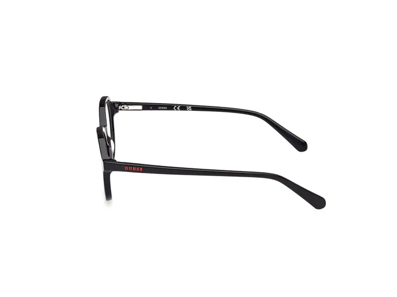 Guess Unisex GU50166 001 Montature da vista Acetato Nero Rotonda Normale miniatura 2