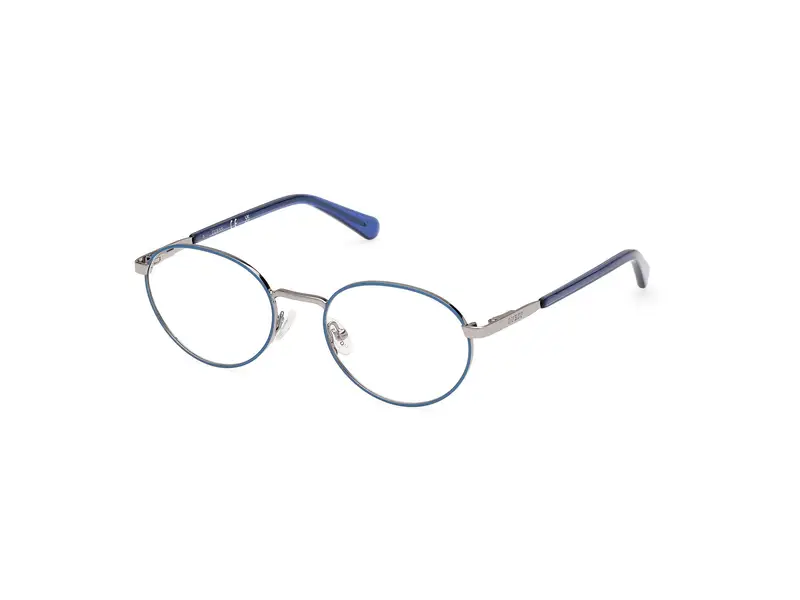 Guess Unisex GU50167 092 Montature da vista Metallo Blu Rotonda Normale