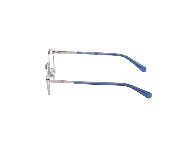 Guess Unisex GU50167 092 Montature da vista Metallo Blu Rotonda Normale miniatura 2