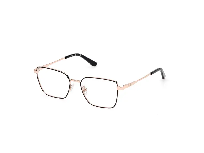 Guess Unisex GU50168 005 Montature da vista Metallo Nero Geometrica Normale
