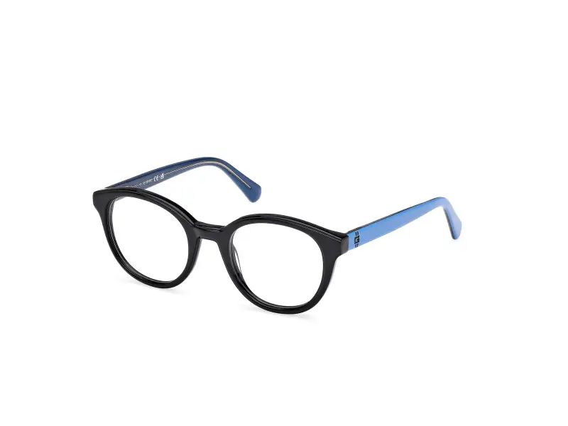 Unisex GU50263 005 Montature da vista Acetato Nero Rotonda Normale