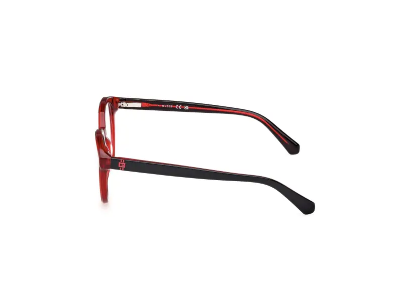 Unisex GU50263 068 Montature da vista Acetato Rosso Rotonda Normale miniatura 3