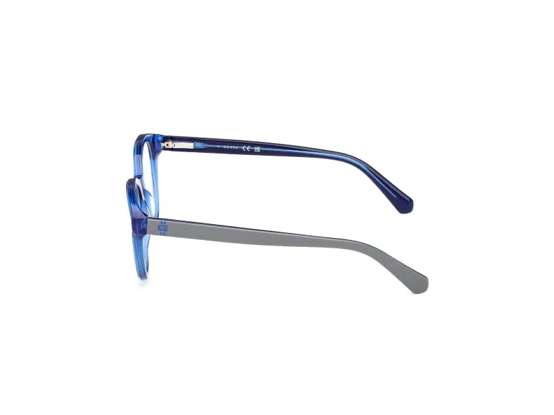 Unisex GU50263 092 Montature da vista Acetato Blu Rotonda Normale miniatura 3