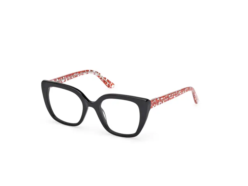 Unisex GU50265 001 Montature da vista Acetato Nero Squadrata Normale