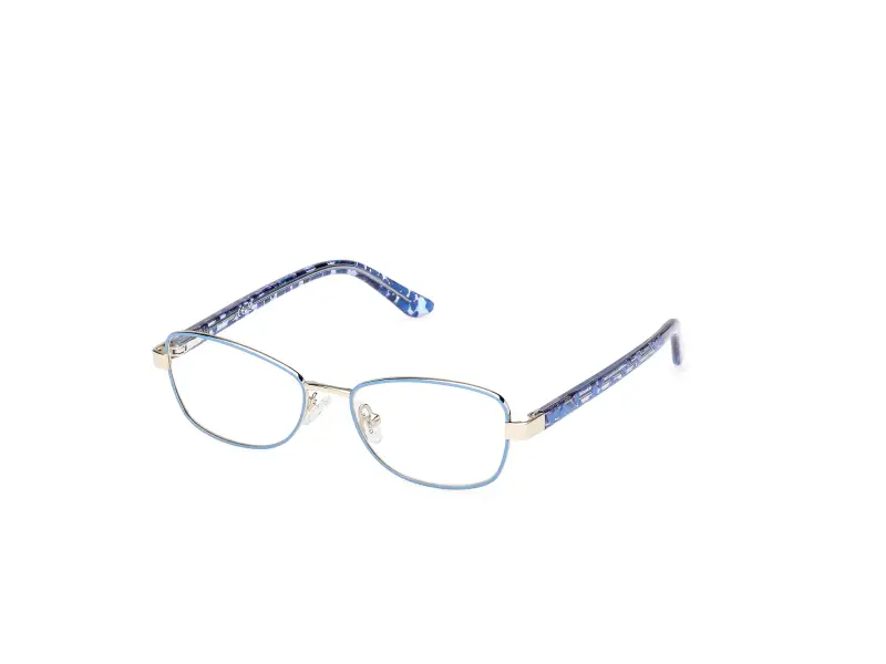 Unisex GU50266 085 Montature da vista Metallo Blu Squadrata Normale