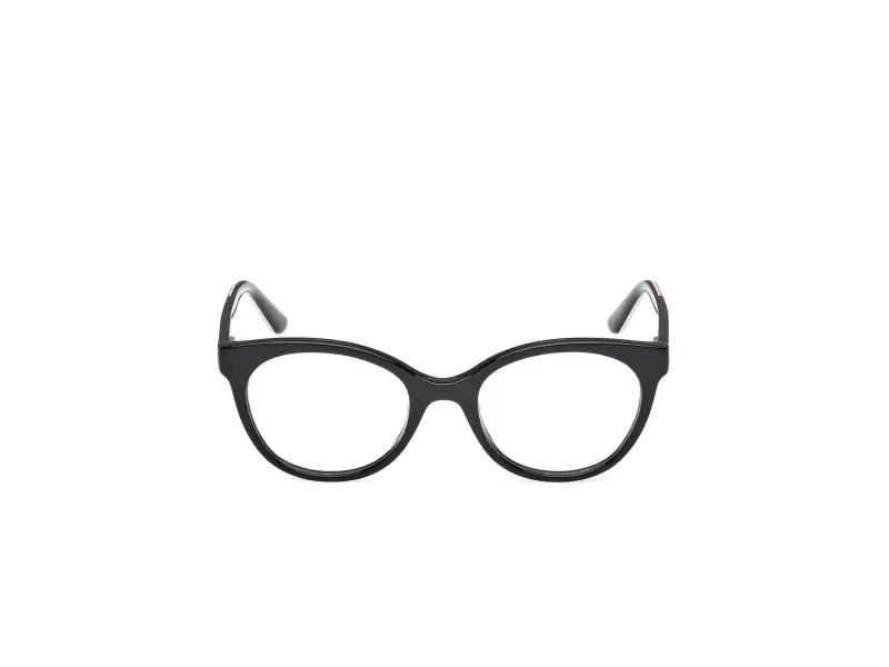 Unisex GU50267 001 Montature da vista Acetato Nero Rotonda Normale miniatura 2