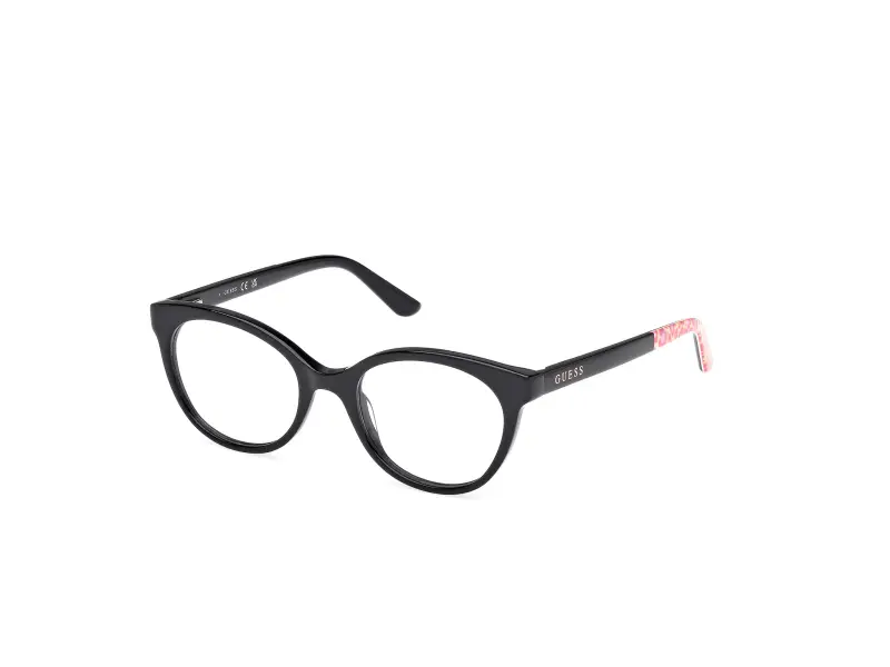 Unisex GU50267 001 Montature da vista Acetato Nero Rotonda Normale