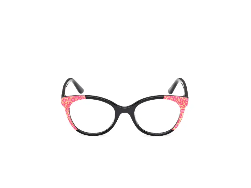 Unisex GU50267 005 Montature da vista Acetato Nero Rotonda Normale miniatura 2