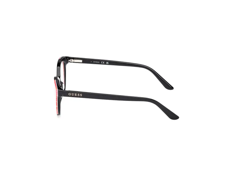 Unisex GU50267 005 Montature da vista Acetato Nero Rotonda Normale miniatura 3