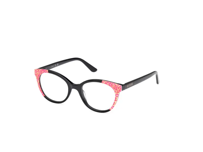 Unisex GU50267 005 Montature da vista Acetato Nero Rotonda Normale