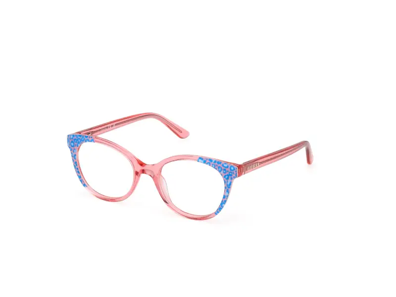 Unisex GU50267 074 Montature da vista Acetato Rosa Rotonda Normale