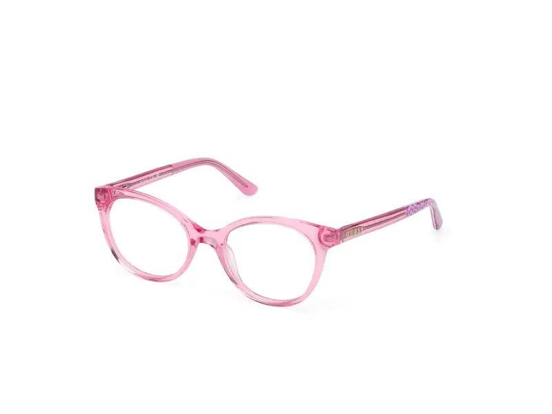 Unisex GU50267 075 Montature da vista Acetato Fucsia Rotonda Normale