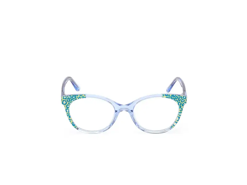 Unisex GU50267 092 Montature da vista Acetato Blu Rotonda Normale miniatura 2